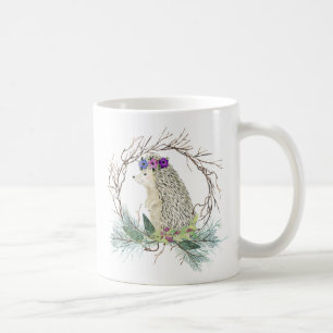 Tasse mignonne de branches de pin de guirlande de