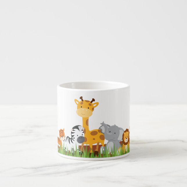Tasse mignonne de café express d'animaux de bébé (Devant)