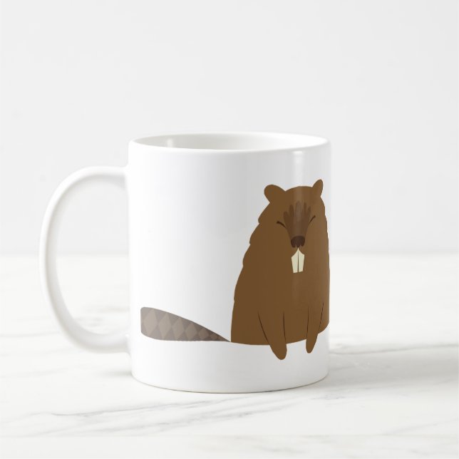 Tasse mignonne de castor (Gauche)