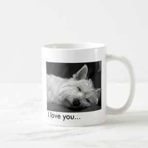 Tasse mignonne de chien de Westie (Terrier des