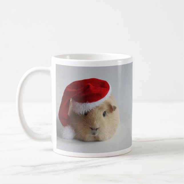 tasse mignonne de cobaye de père Noël de Noël (Gauche)