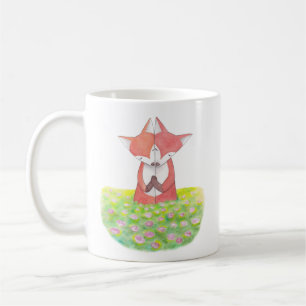 Tasse mignonne de couples de Fox de tasse de