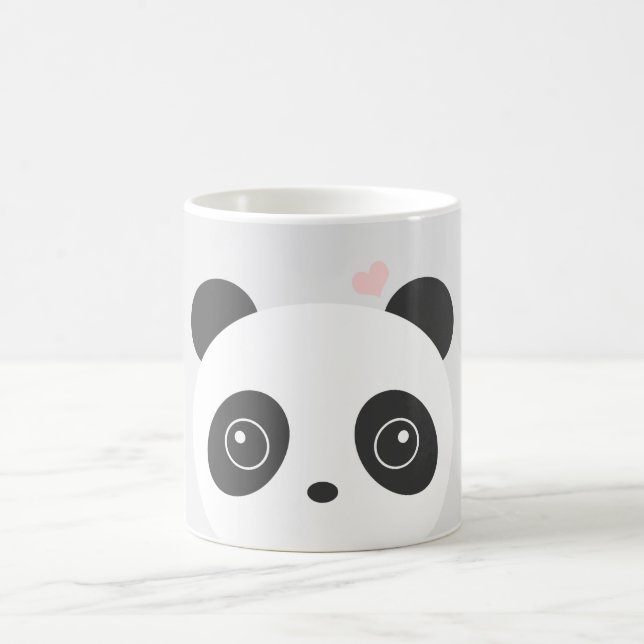 Tasse mignonne de gris de panda (Centre)