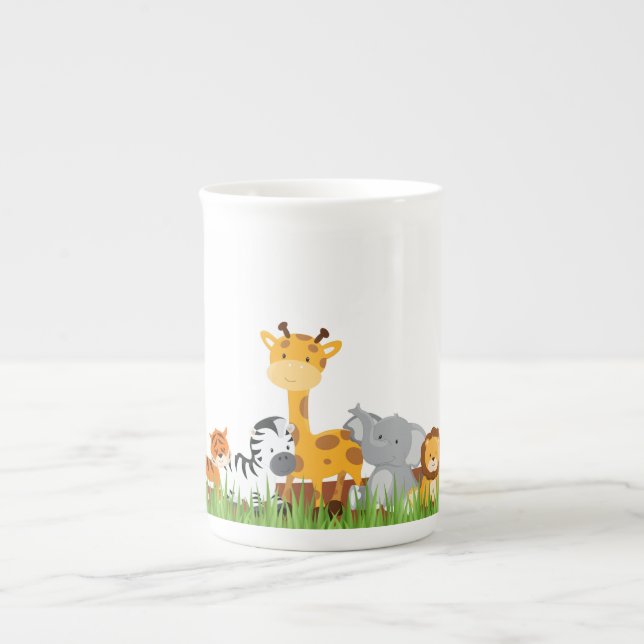 Tasse mignonne de porcelaine tendre d'animaux 	de (Devant)