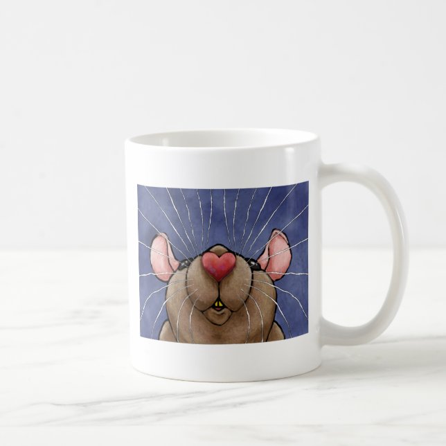 Tasse mignonne de rat de coeur (Droite)