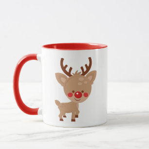 Tasse mignonne de renne de Noël