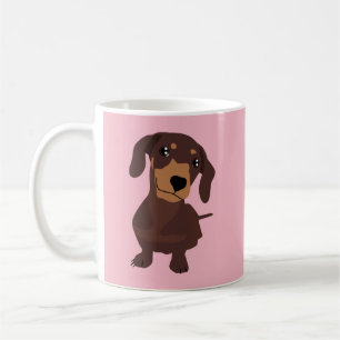 Tasse mignonne de rose de chiot de chien de
