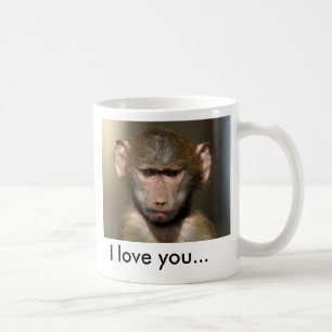Tasse mignonne de singe - je t'aime…