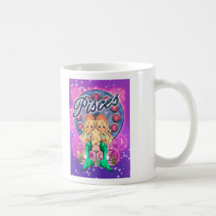 Tasse mignonne de sirène de Poissons de zodiaque