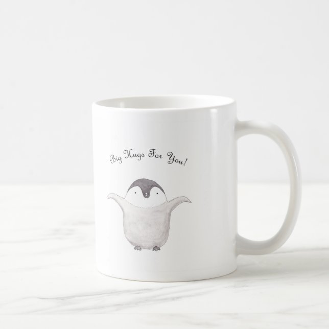 Tasse mignonne de tasse d'étreinte de pingouin (Droite)