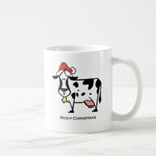 Tasse mignonne de vache à Noël
