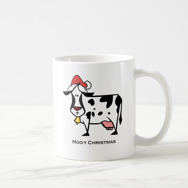 Tasse mignonne de vache à Noël (Droite)