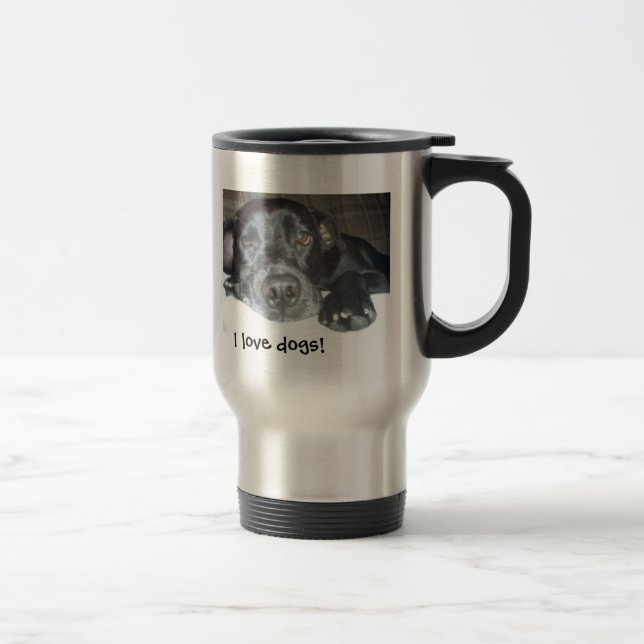 Tasse mignonne de voyage de chiot (Droit)