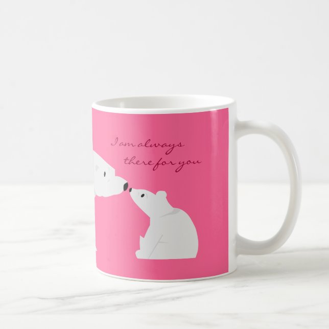 Tasse mignonne d'ours blanc : Toujours là pour (Droite)