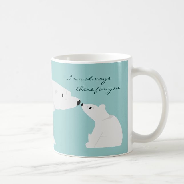 Tasse mignonne d'ours blanc : Toujours là pour (Droite)