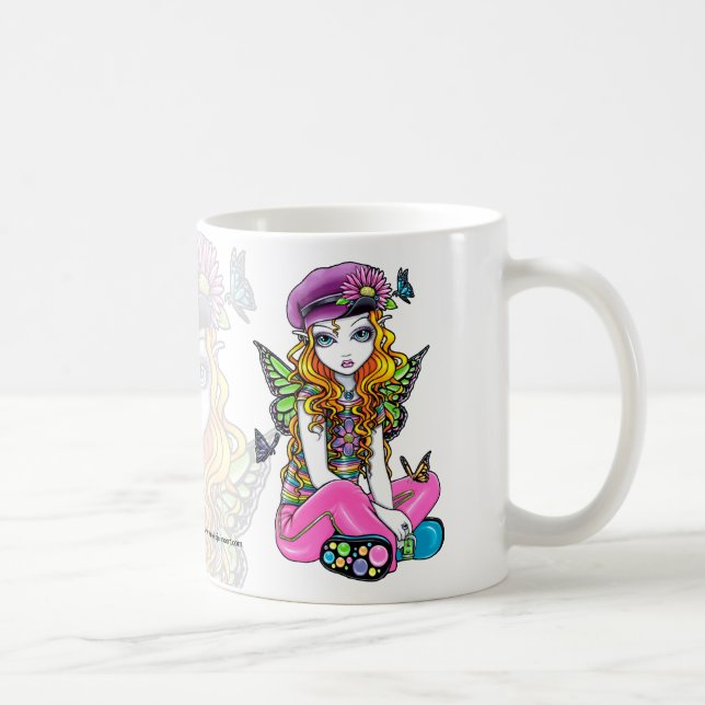 Tasse mignonne "ensoleillée" de fée de papillon (Droite)