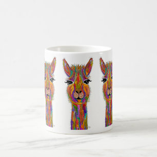Tasse mignonne et colorée de lama 11 onces
