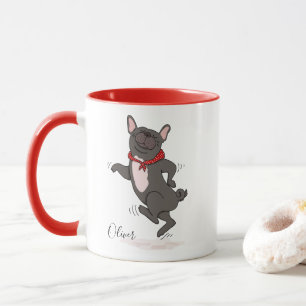 Tasse mignonne et drôle de bouledogue français