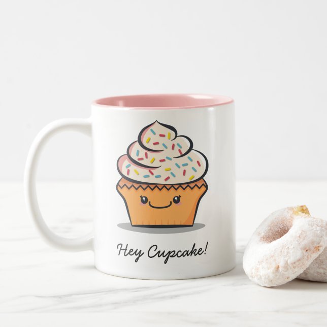 Tasse mignonne personnalisée de petit gâteau (Avec donut)