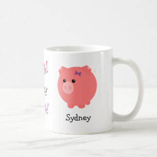 Tasse mignonne personnalisée de porc
