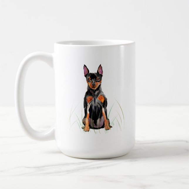 Tasse Miniature Pinscher, Café Chien Min Pin (Gauche)
