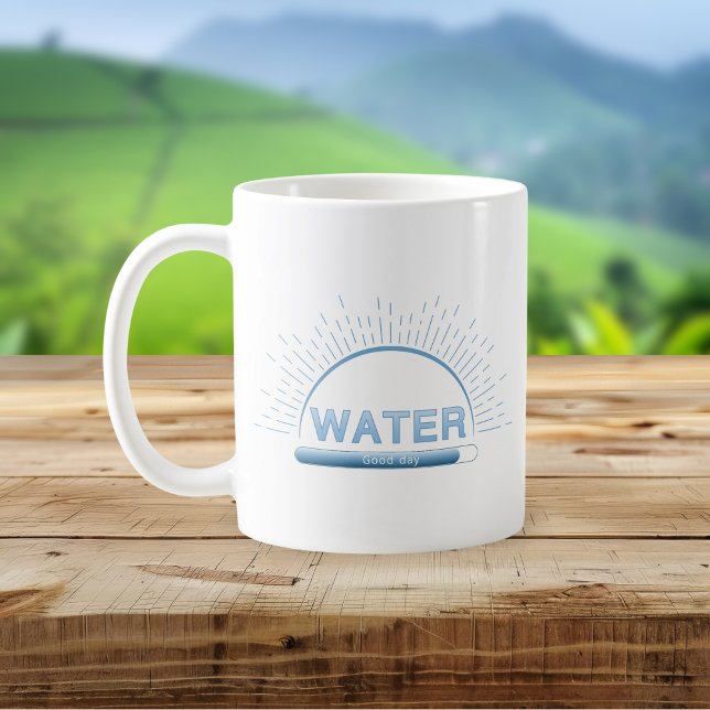 Tasse minimale bleue pour une bonne journée à l'ea (Créateur téléchargé)