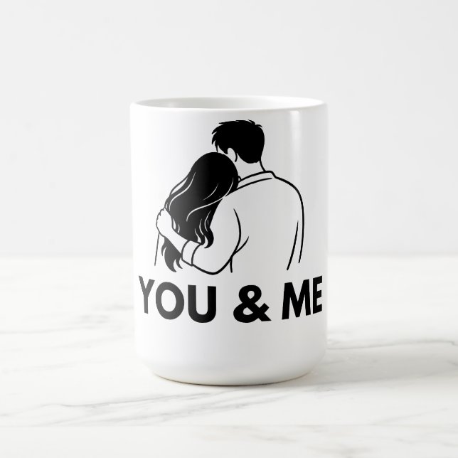 Tasse minimale pour couple Toi et Moi (Centre)