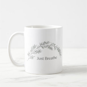 Tasse Minimaliste Botanique 'Respirer Simplement'