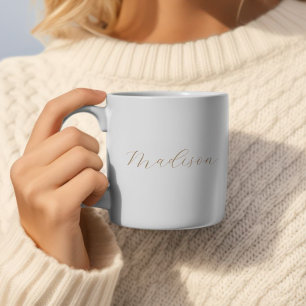 Tasse minimaliste - Nom personnalisé - Écriture cu
