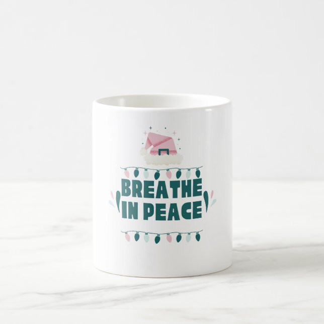 Tasse Minimaliste Zen « Respirez en Paix » (Centre)