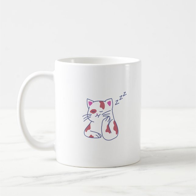 Tasse Mode Nid | Vibes de Chat Endormi (Gauche)
