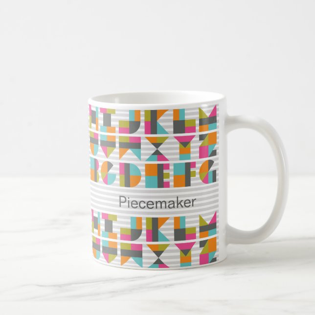 Tasse moderne de lettres d'amour de bloc d'édredon (Droite)