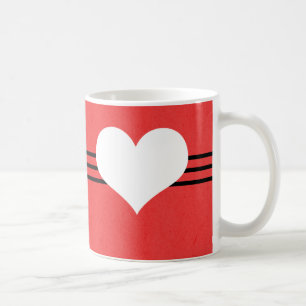 Tasse moderne rouge de coeur