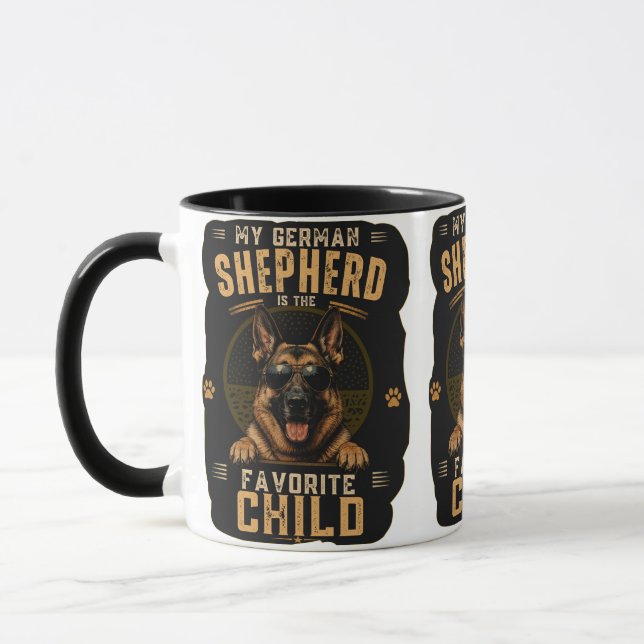 Tasse Mon Berger Allemand Est L'Enfant Préféré (Gauche)