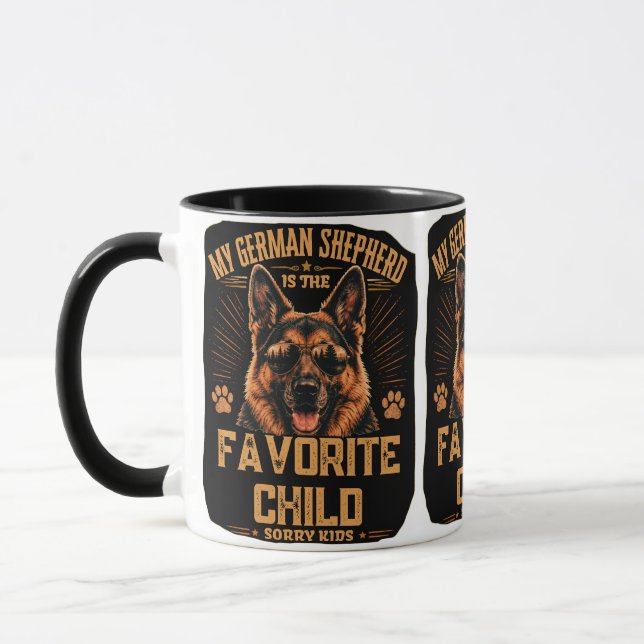 Tasse Mon berger allemand est l'enfant préféré (Gauche)