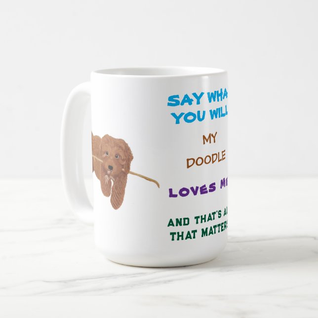 Tasse Mon Doodle M'aime (Devant gauche)