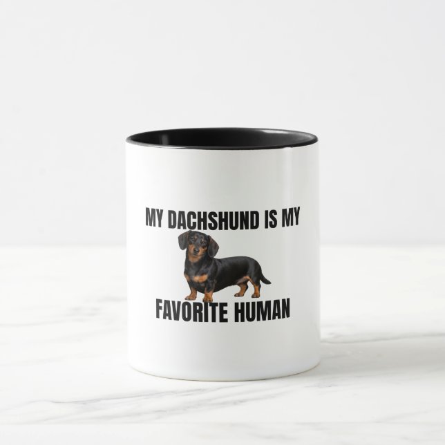 Tasse Mon Teckel Est Mon Humain Préféré (Centre)