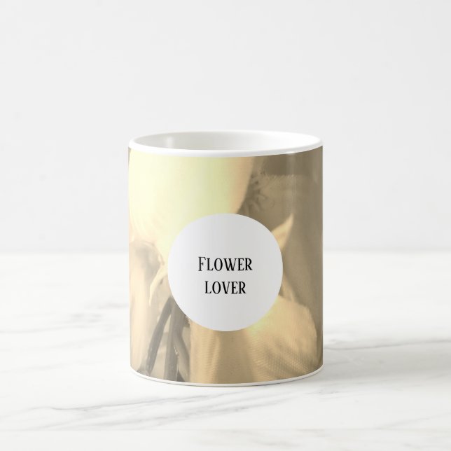 tasse monogramme fleur vintage pâle  (Centre)
