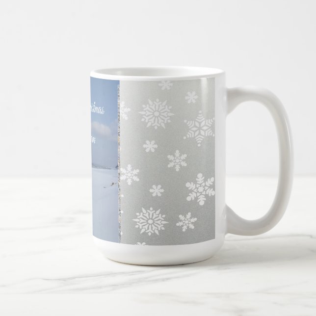 Tasse Monogramme Flocons de Neige Joyeux Noël  (Droite)