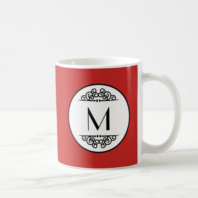 Tasse - Monogramme Rouge Vintage (Droite)