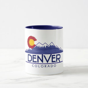 Tasse montagnes bois Denver Colorado