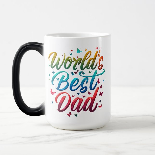 Tasse Morphing 45 cl – Meilleur Papa du Monde** (Gauche)