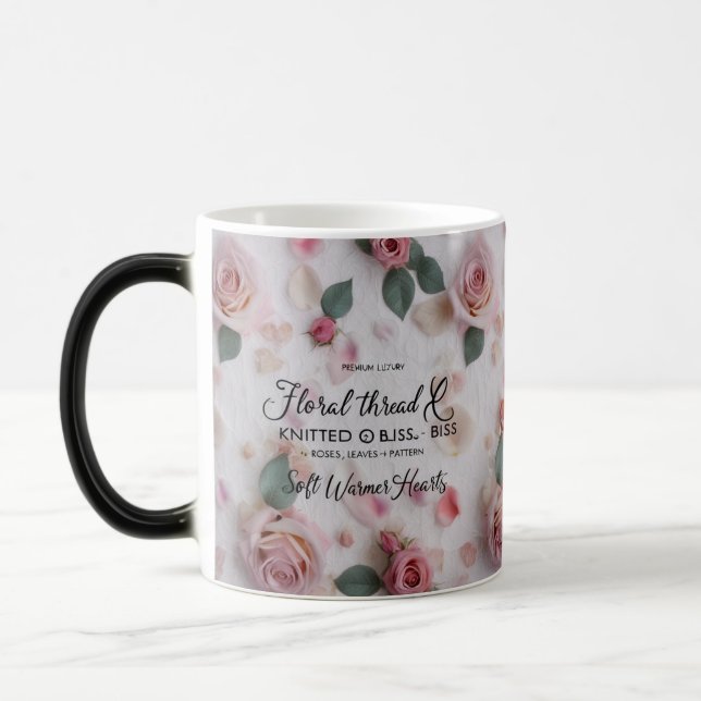 Tasse Morphing Couleur de Fil Floral | Rose Douce  (Gauche)