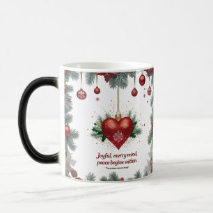 Tasse Morphing Couleur Rouge Luxe pour Noël Coeur