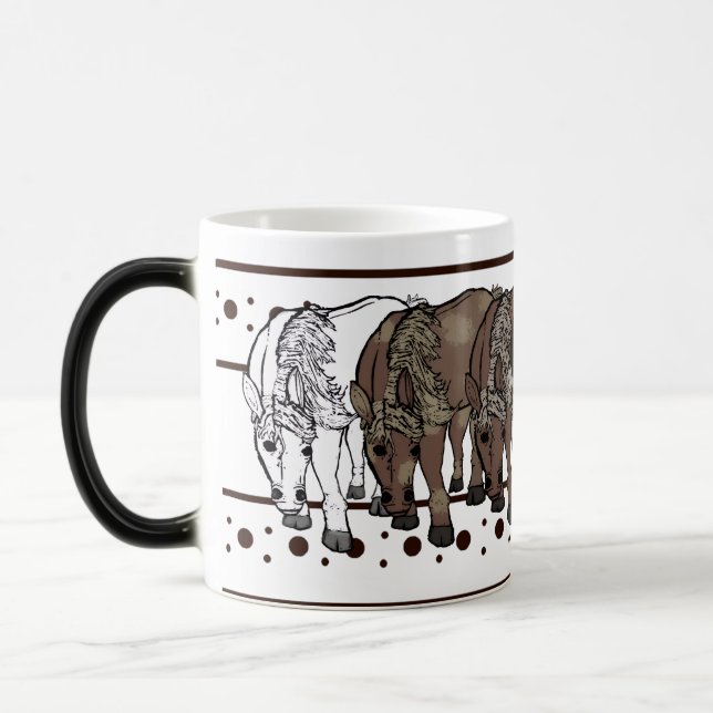 Tasse Morphing de couleur de chevaux (Gauche)