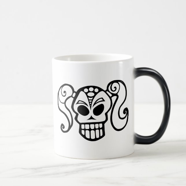 Tasse Morphing de fille de crâne de queue de (Droite)