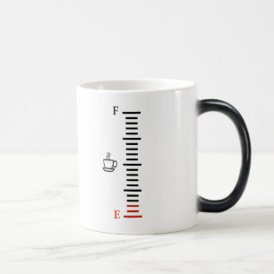 Tasse Morphing de jauge de carburant de café