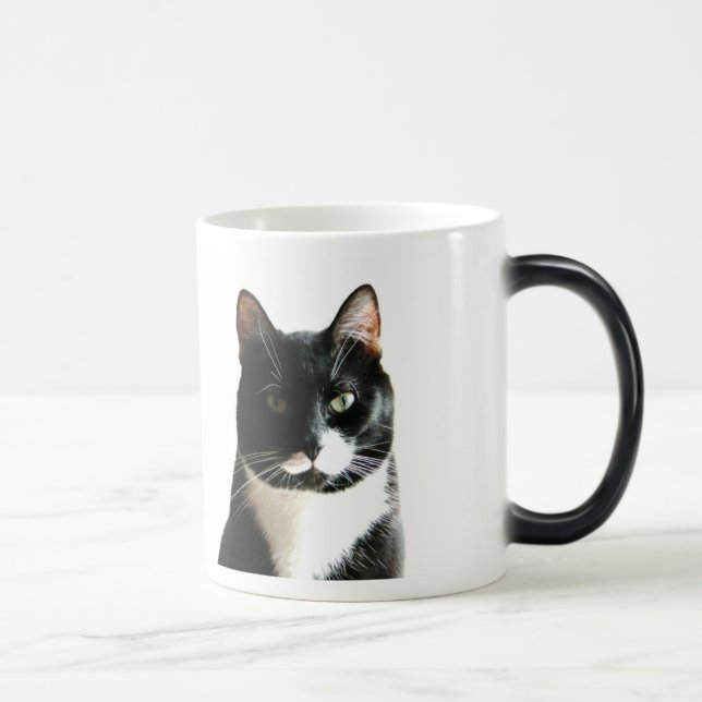 Tasse Morphing de regard fixe de chat de gosse (Droite)