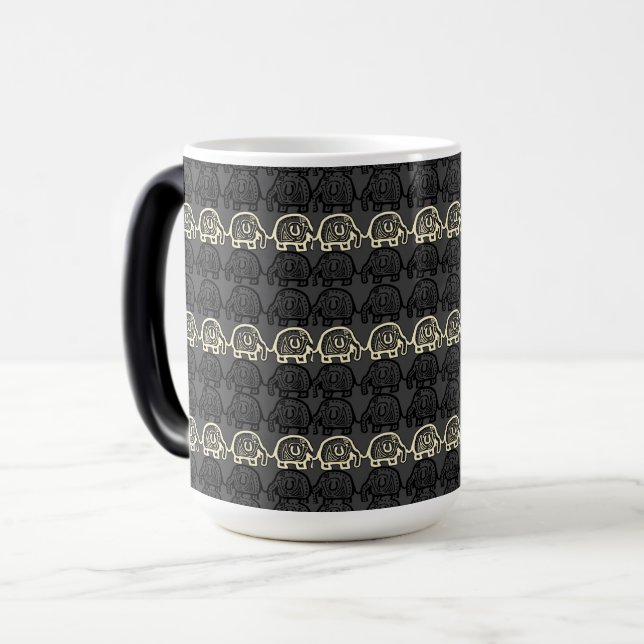 Tasse Morphing en pierre grise d'unité d'éléphant (Devant gauche)