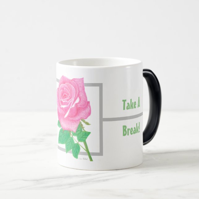 Tasse Morphing Fleur de Rose Rose (Devant droit)